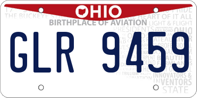 OH license plate GLR9459