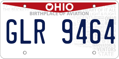 OH license plate GLR9464
