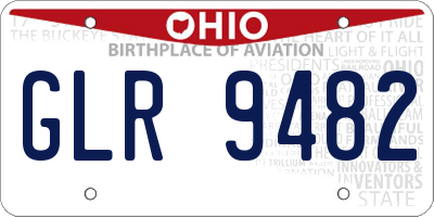 OH license plate GLR9482
