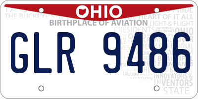 OH license plate GLR9486