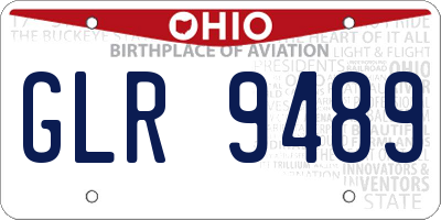 OH license plate GLR9489