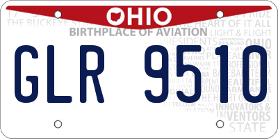 OH license plate GLR9510