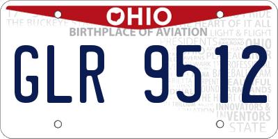 OH license plate GLR9512