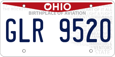 OH license plate GLR9520