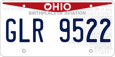 OH license plate GLR9522