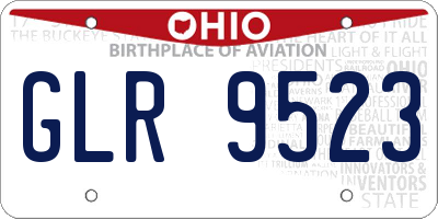 OH license plate GLR9523