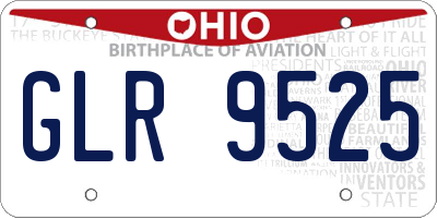 OH license plate GLR9525