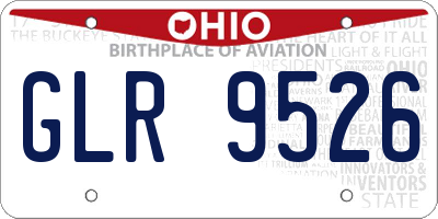 OH license plate GLR9526