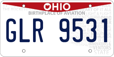 OH license plate GLR9531