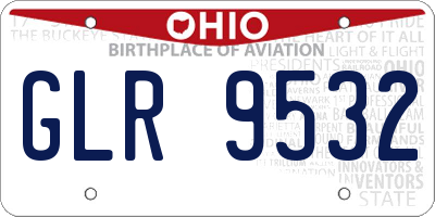 OH license plate GLR9532