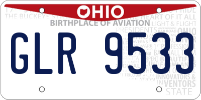 OH license plate GLR9533