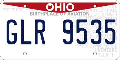 OH license plate GLR9535