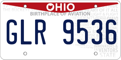 OH license plate GLR9536