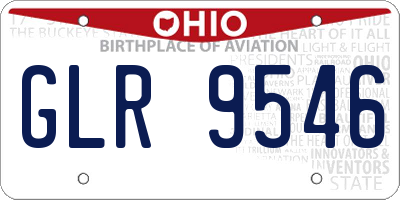OH license plate GLR9546