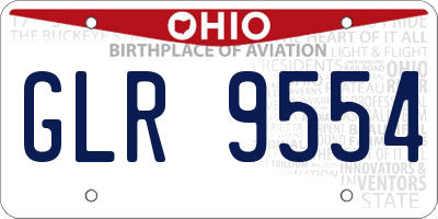 OH license plate GLR9554
