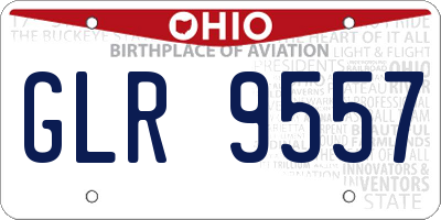 OH license plate GLR9557