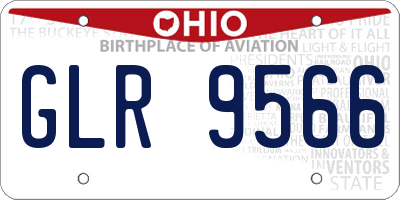 OH license plate GLR9566