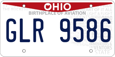 OH license plate GLR9586
