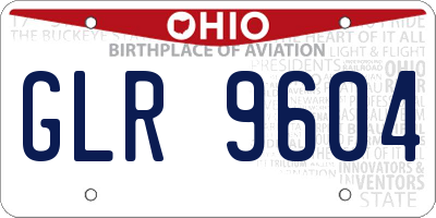 OH license plate GLR9604