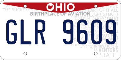 OH license plate GLR9609