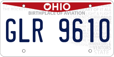 OH license plate GLR9610
