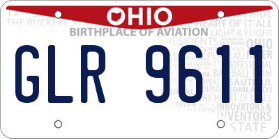 OH license plate GLR9611