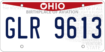 OH license plate GLR9613