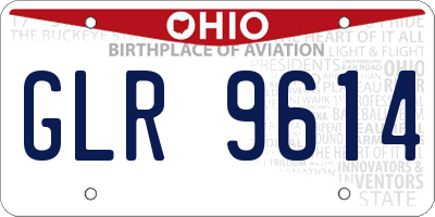 OH license plate GLR9614