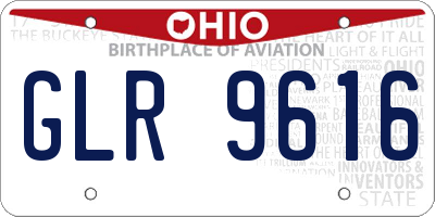 OH license plate GLR9616
