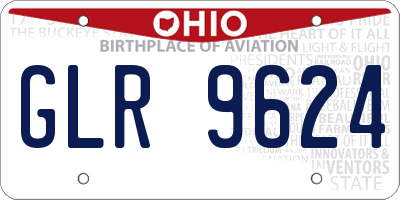 OH license plate GLR9624