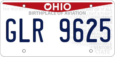 OH license plate GLR9625