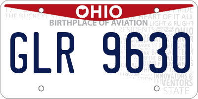 OH license plate GLR9630