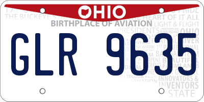 OH license plate GLR9635