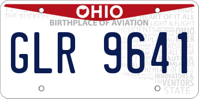 OH license plate GLR9641