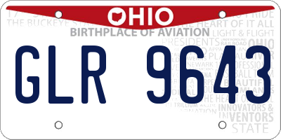 OH license plate GLR9643