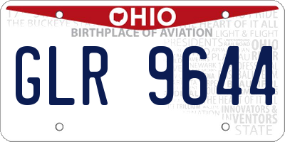 OH license plate GLR9644
