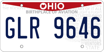 OH license plate GLR9646