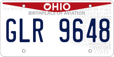 OH license plate GLR9648