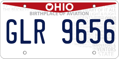 OH license plate GLR9656