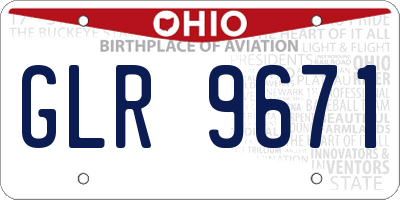 OH license plate GLR9671