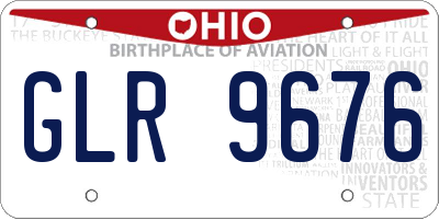 OH license plate GLR9676