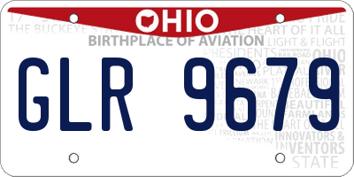 OH license plate GLR9679