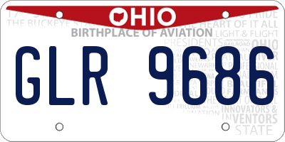 OH license plate GLR9686