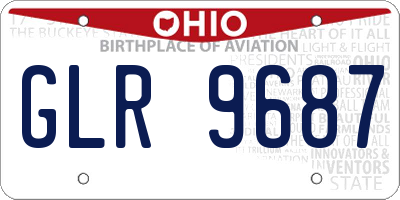 OH license plate GLR9687