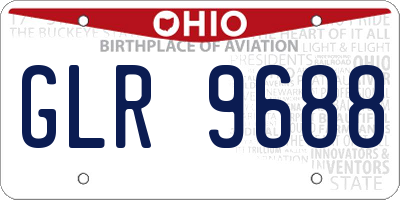OH license plate GLR9688
