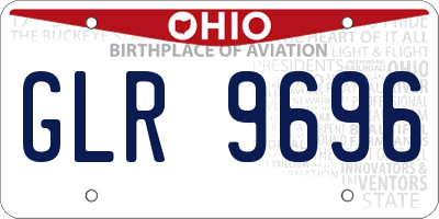 OH license plate GLR9696
