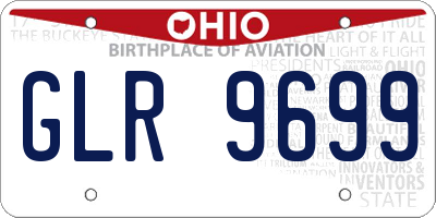 OH license plate GLR9699