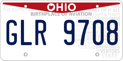 OH license plate GLR9708