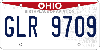 OH license plate GLR9709