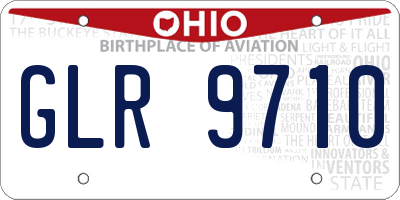 OH license plate GLR9710